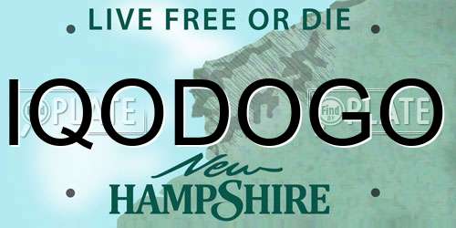 IQODOGO New Hampshire License Plate