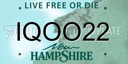 IQOO22 New Hampshire License Plate