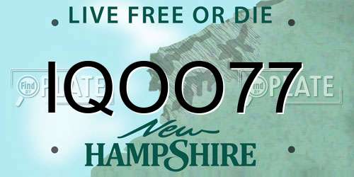 IQOO77 New Hampshire License Plate
