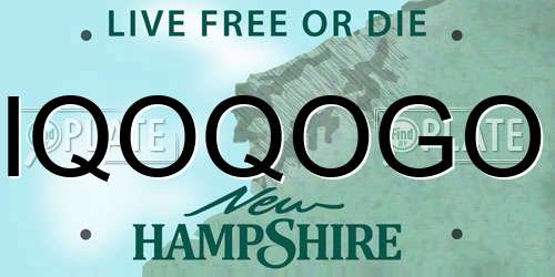 IQOQOGO New Hampshire License Plate