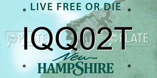 IQQ02T New Hampshire License Plate