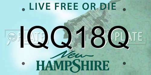 IQQ18Q New Hampshire License Plate