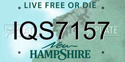 IQS7157 New Hampshire License Plate