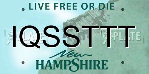 IQSSTTT New Hampshire License Plate