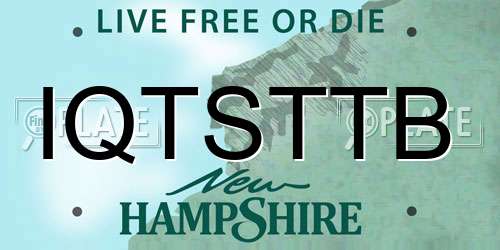 IQTSTTB New Hampshire License Plate