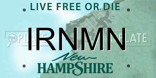 IRNMN New Hampshire License Plate