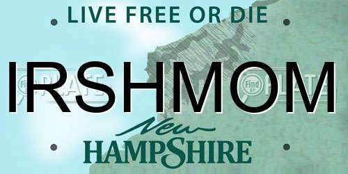 IRSHMOM New Hampshire License Plate