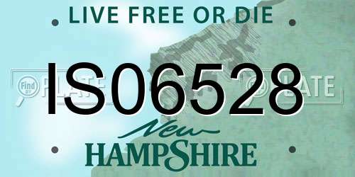 IS06528 New Hampshire License Plate