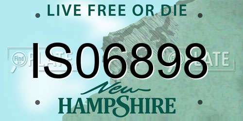 IS06898 New Hampshire License Plate