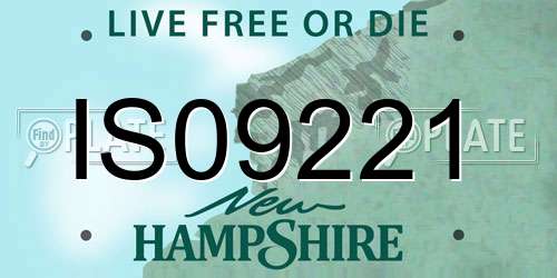 IS09221 New Hampshire License Plate