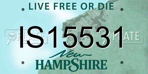 IS15531 New Hampshire License Plate