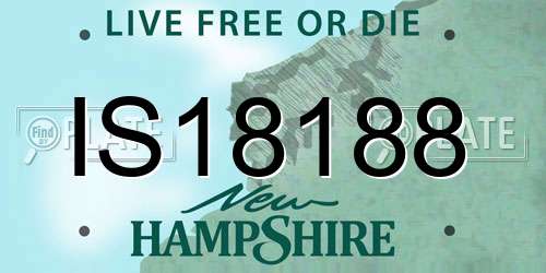 IS18188 New Hampshire License Plate