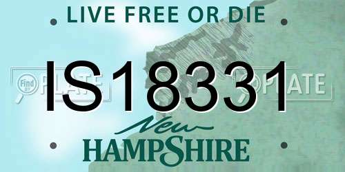 IS18331 New Hampshire License Plate