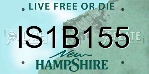 IS1B155 New Hampshire License Plate