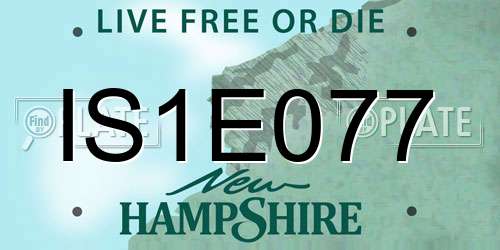 IS1E077 New Hampshire License Plate