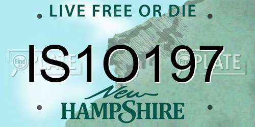 IS1O197 New Hampshire License Plate