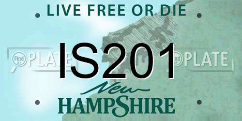 IS201 New Hampshire License Plate