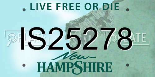 IS25278 New Hampshire License Plate