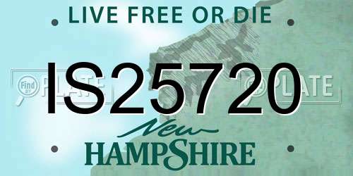 IS25720 New Hampshire License Plate