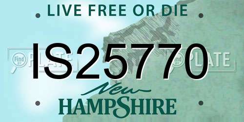 IS25770 New Hampshire License Plate