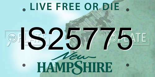 IS25775 New Hampshire License Plate