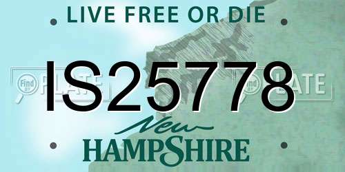 IS25778 New Hampshire License Plate