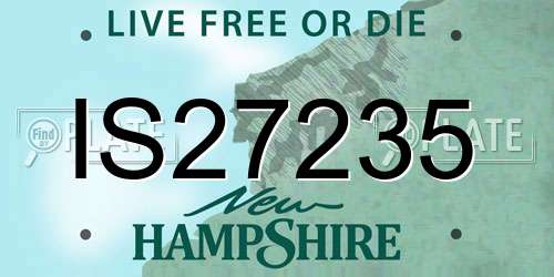 IS27235 New Hampshire License Plate