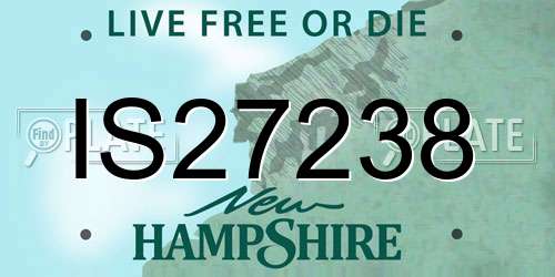 IS27238 New Hampshire License Plate
