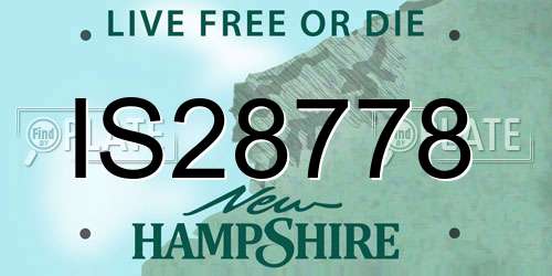 IS28778 New Hampshire License Plate