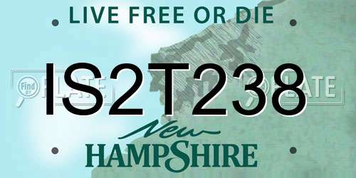 IS2T238 New Hampshire License Plate