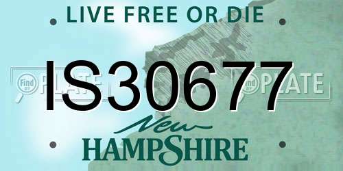 IS30677 New Hampshire License Plate
