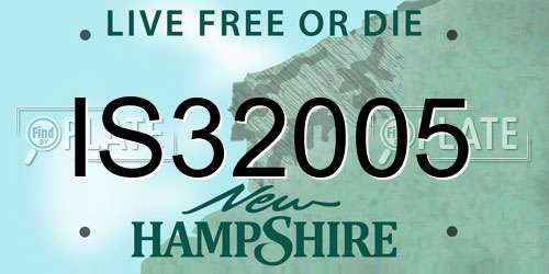 IS32005 New Hampshire License Plate
