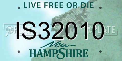 IS32010 New Hampshire License Plate