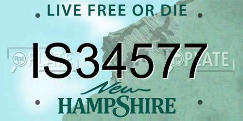 IS34577 New Hampshire License Plate