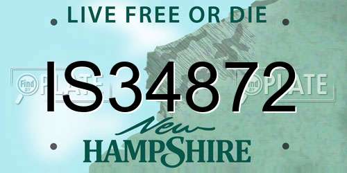 IS34872 New Hampshire License Plate