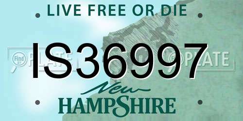 IS36997 New Hampshire License Plate