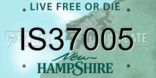IS37005 New Hampshire License Plate