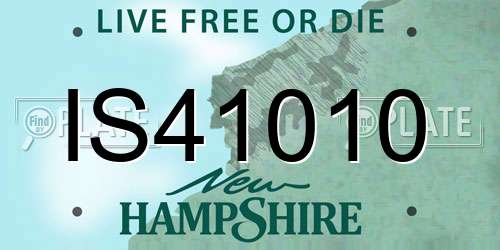 IS41010 New Hampshire License Plate