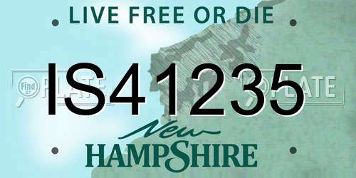 IS41235 New Hampshire License Plate