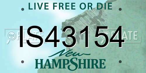 IS43154 New Hampshire License Plate