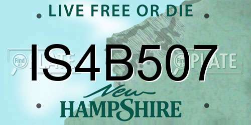 IS4B507 New Hampshire License Plate