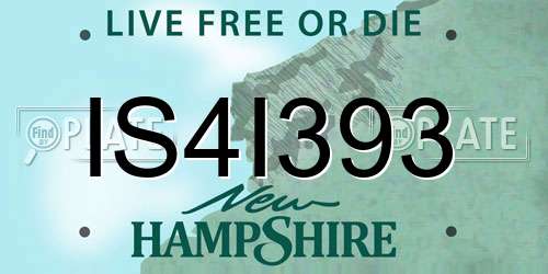 IS4I393 New Hampshire License Plate