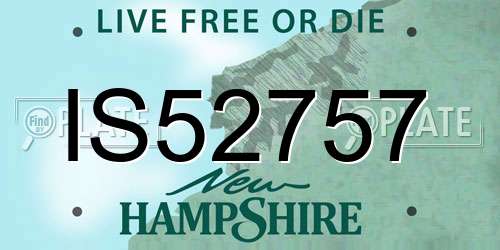 IS52757 New Hampshire License Plate