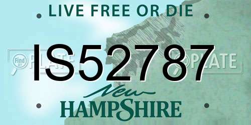 IS52787 New Hampshire License Plate