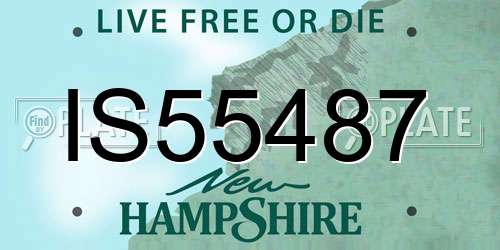 IS55487 New Hampshire License Plate