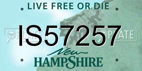 IS57257 New Hampshire License Plate