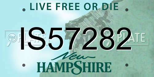 IS57282 New Hampshire License Plate