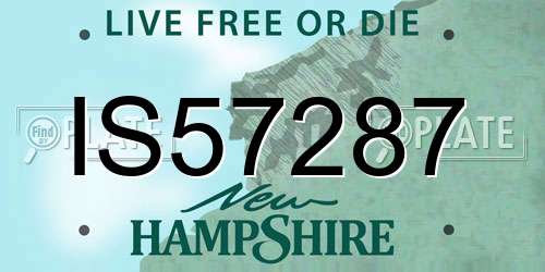 IS57287 New Hampshire License Plate