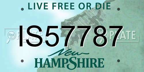 IS57787 New Hampshire License Plate