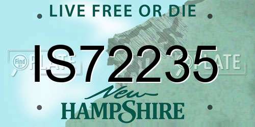 IS72235 New Hampshire License Plate